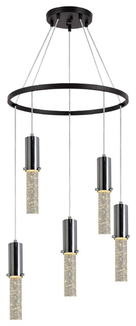 Woodbridge Lighting Pixie 5-Light Pendant Chandelier, 21"D