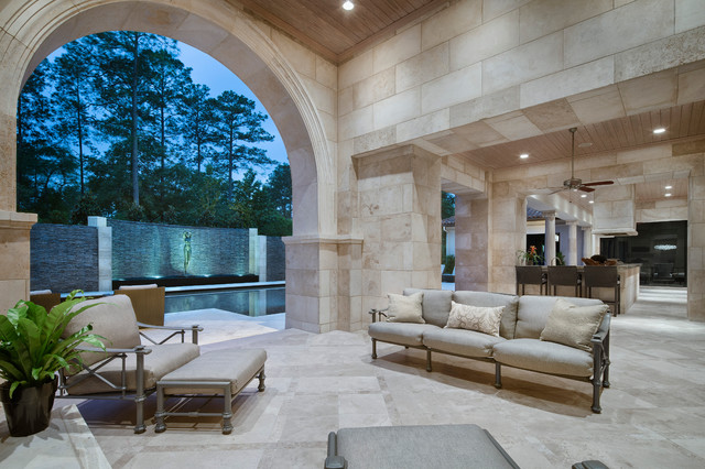 Classic Transitional middelhavsstil-veranda