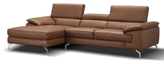 A973b Premium Leather Sectional Sofa In, Caramel Leather Sectional With Recliner