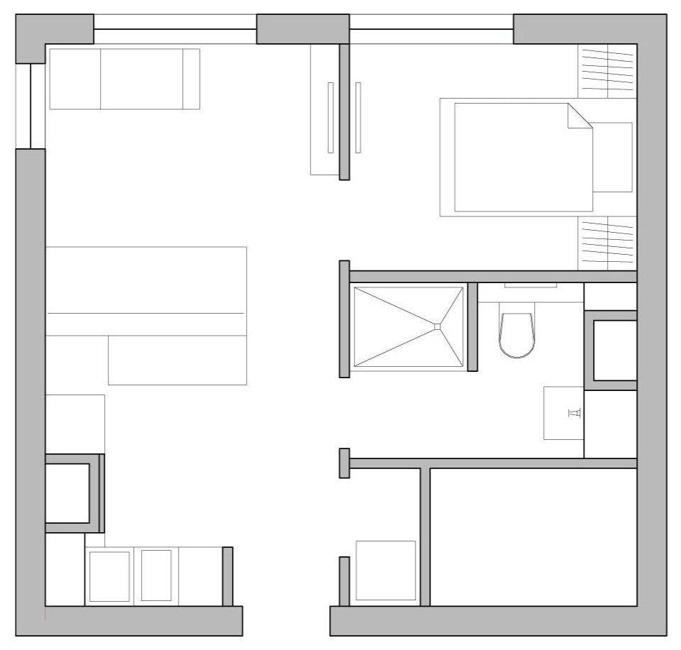 Функциональная квартира-студия с характером