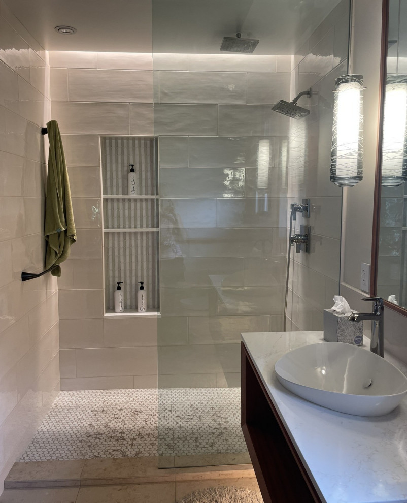 Modern Tropical Guest Bathroom-view to shower-1