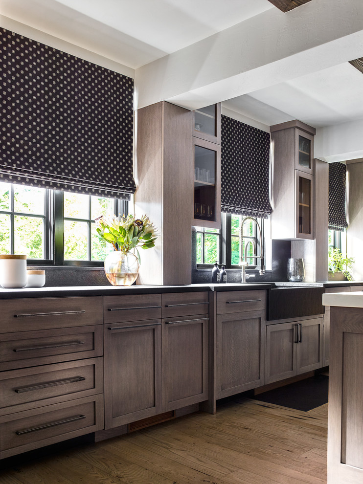 Roman Shades Contemporary Kitchen by The Shade Store