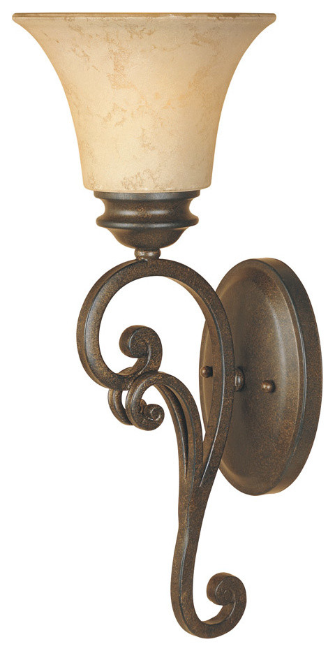 Designers Fountain Mendocino Wall Sconce, Forged Sienna