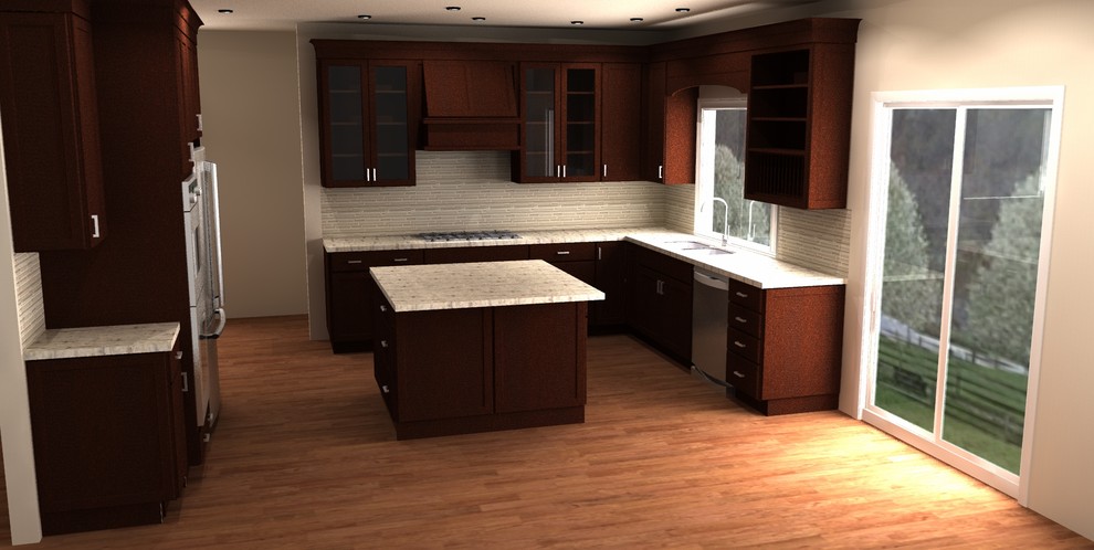 Home design - mid-sized transitional home design idea in Seattle
