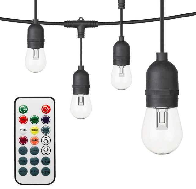 OVE Decors 48' S14 II RGB String Lights With Black Wire and Remote