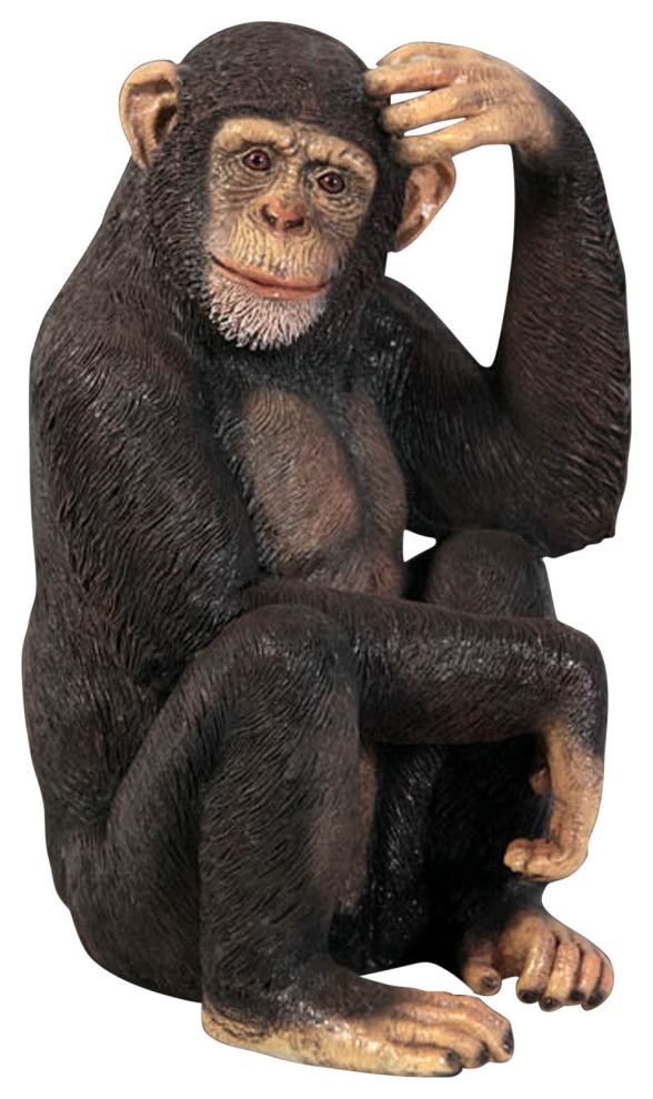 Life Size Chimpanzee Monkey Resin Prop Display - Contemporary