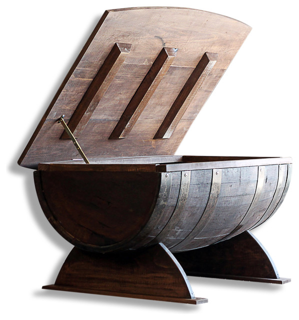 Custom Barrel Coffee Table Rustic Coffee Tables by Makarios Decor