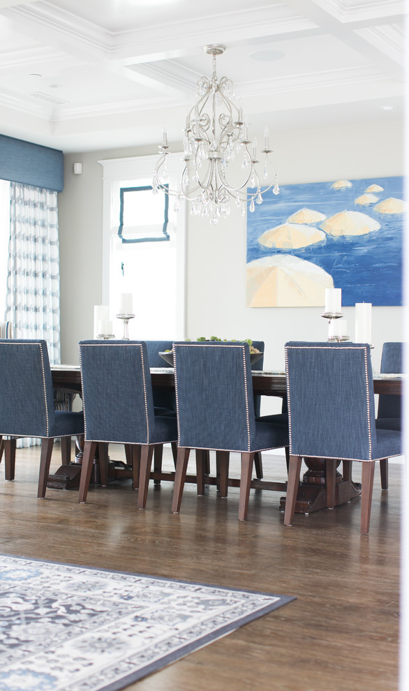 Example of a transitional dining room design in Orange County