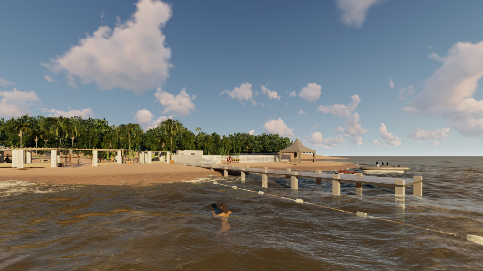 Благоустройство пляжа в Крыму