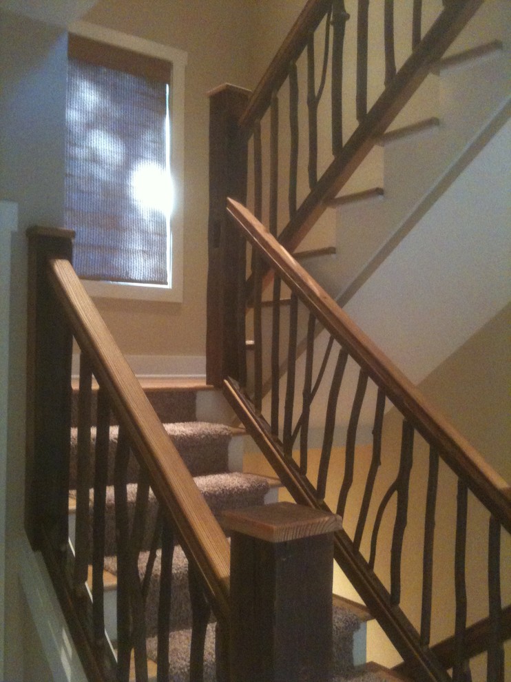 Design ideas for a country staircase in Other.