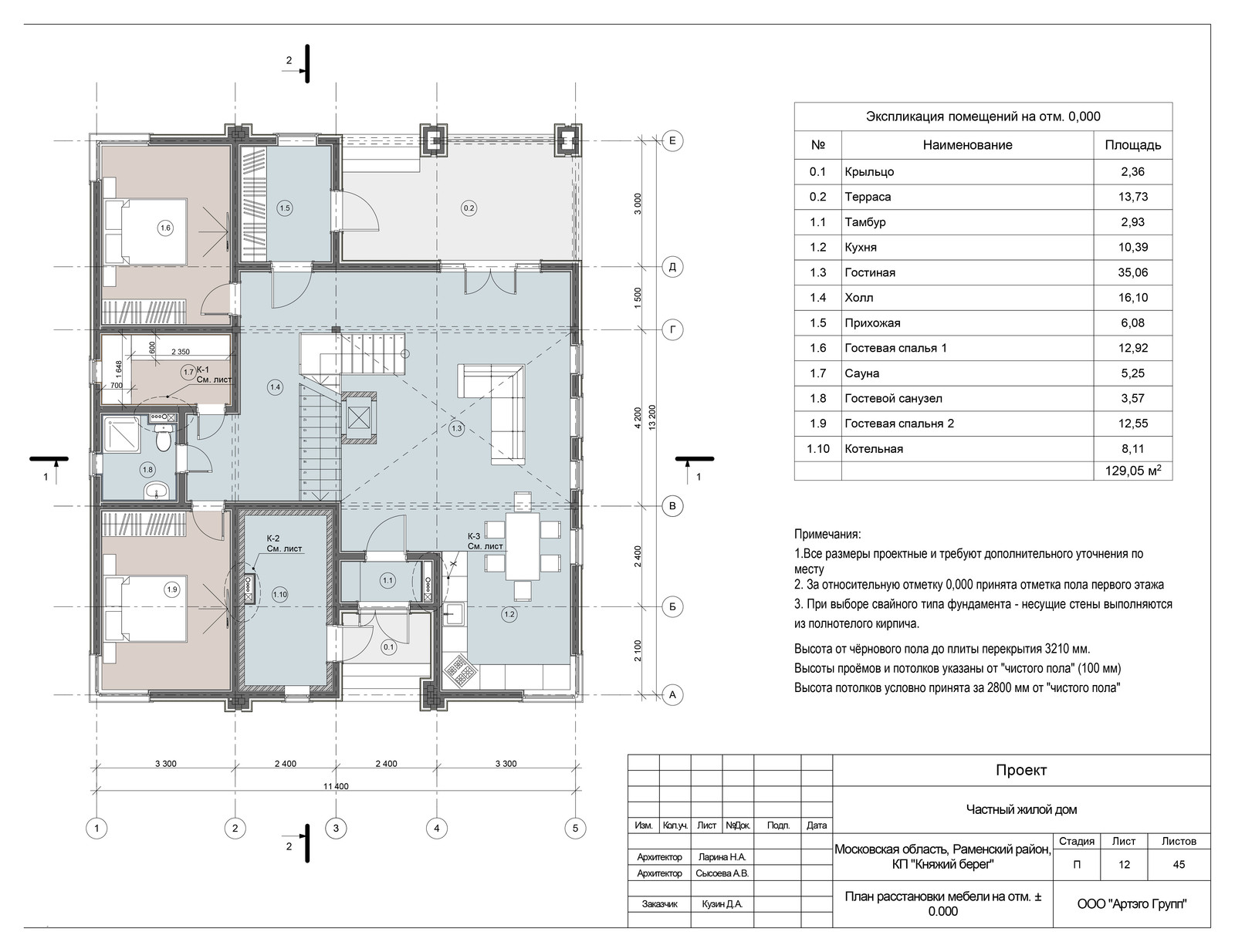 Проект дома в английском стиле в КП "Княжий берег"