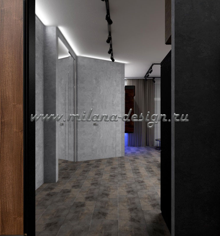 Проект 2х комнатной квартиры в стиле лофт