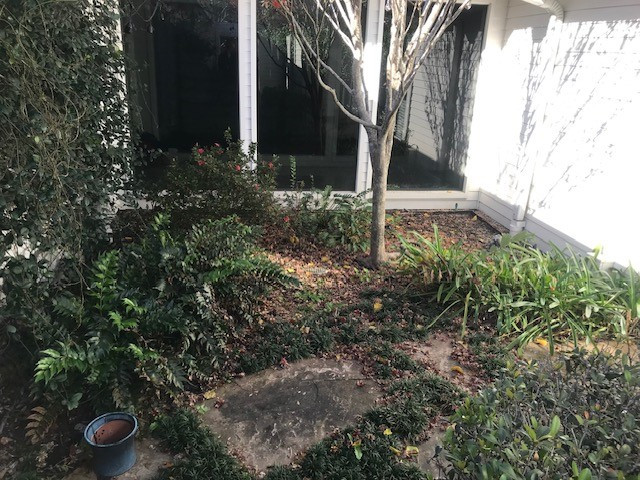 Meyerland Zen garden with deck