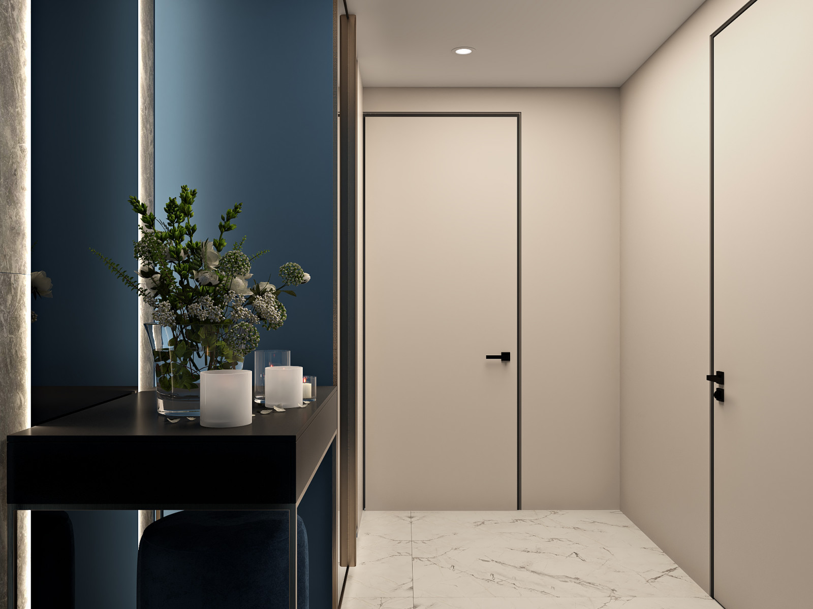 Прихожая ЖК Татьянин Парк "Сапфировая нега"