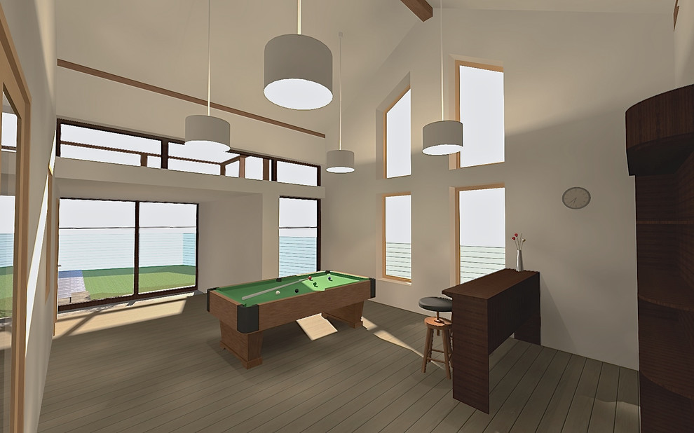 Новая бильярдная в загородном доме (пристройка)
