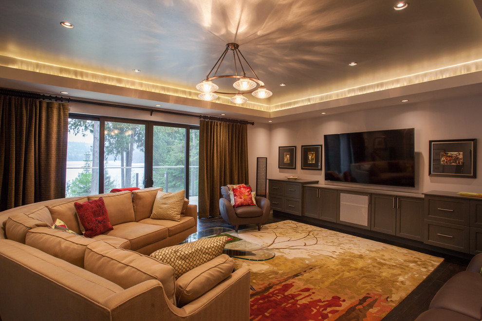Inspiration for a modern home design remodel in Vancouver