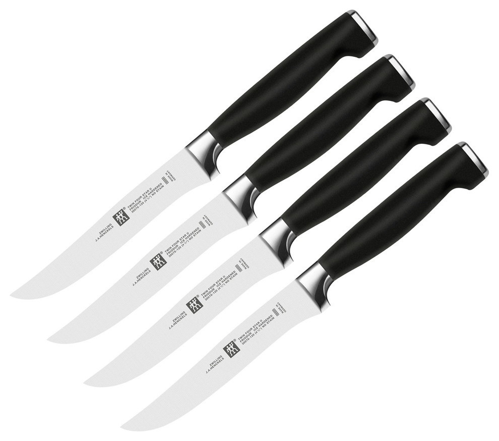 Zwilling J.A. Henckels Twin Four Star II 4 Piece Steak Knife Set Contemporary Steak Knives