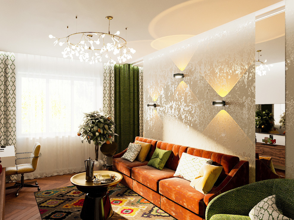 Дизайн гостиной в однокомнатной квартире
