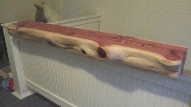 Red cedar Slab for mantel