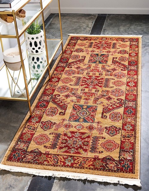 Southwestern Lodge Area Rug Azar Collection Bamboo Round 8