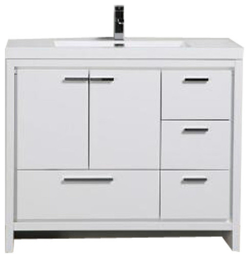 Mod 42" Modern Bathroom Vanity Transitional Bathroom Vanities And