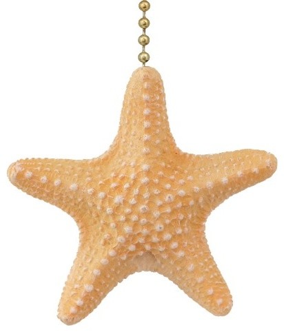 Coastal Beach Treasure Armoured Starfish Ceiling Fan Pull Or Light Pull Chain