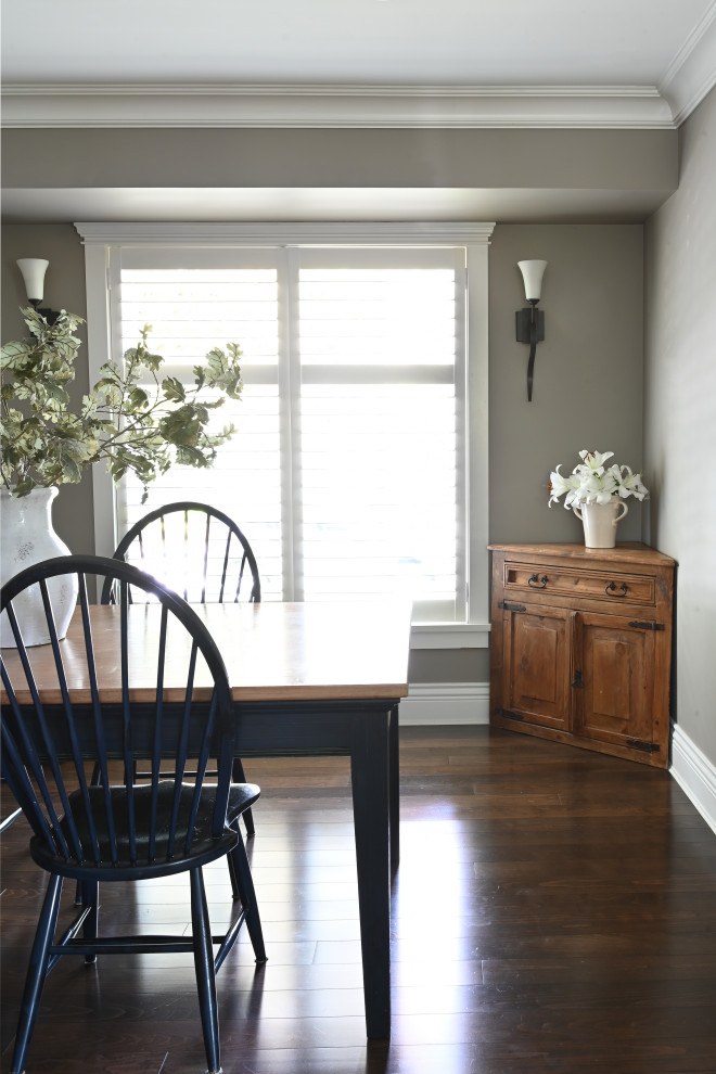 Example of a transitional dining room design in Vancouver