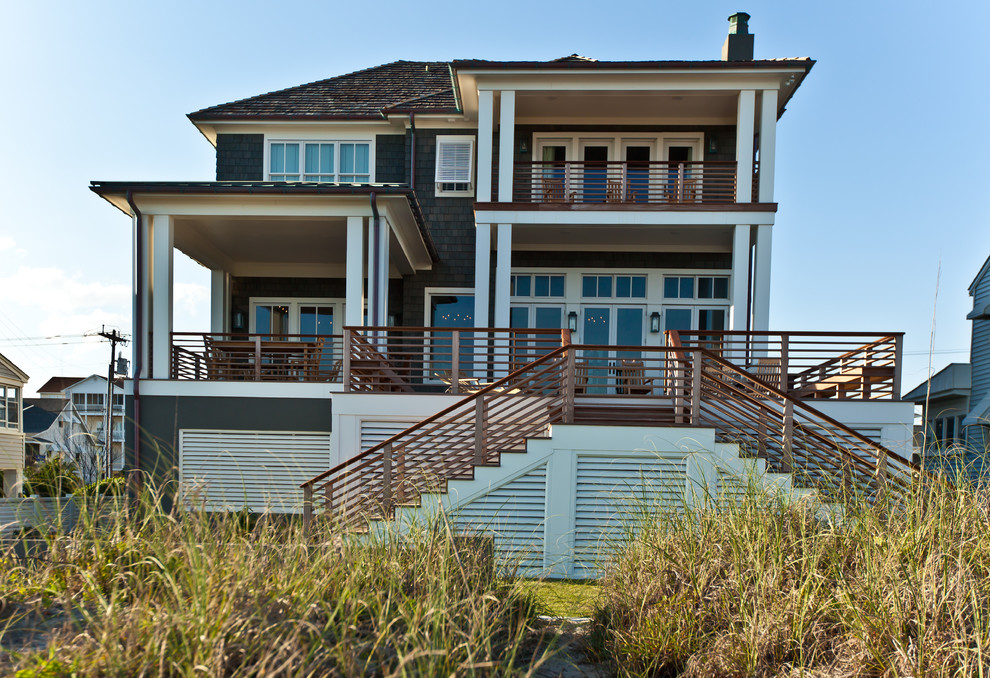 Beach style exterior in Raleigh.