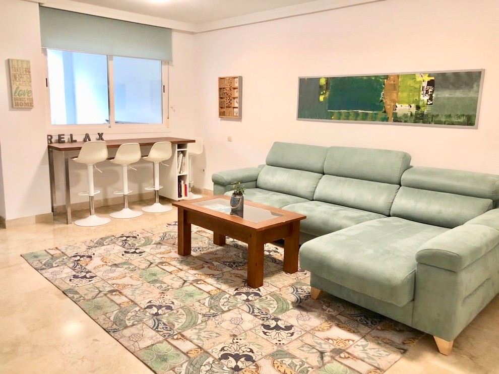 Design ideas for a mediterranean living room in Malaga.