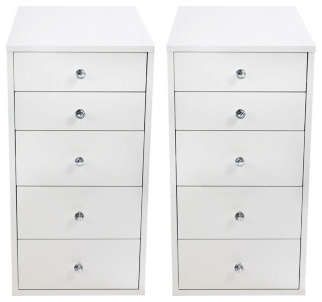 SlayStation 5Drawer Vanity Storage Unit Transitional Bedroom