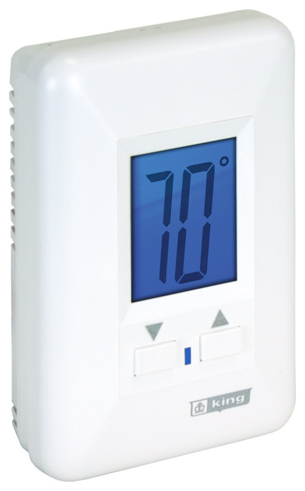 Electronic NonProgrammable Line Voltage Thermostat, 208/240V, 22A