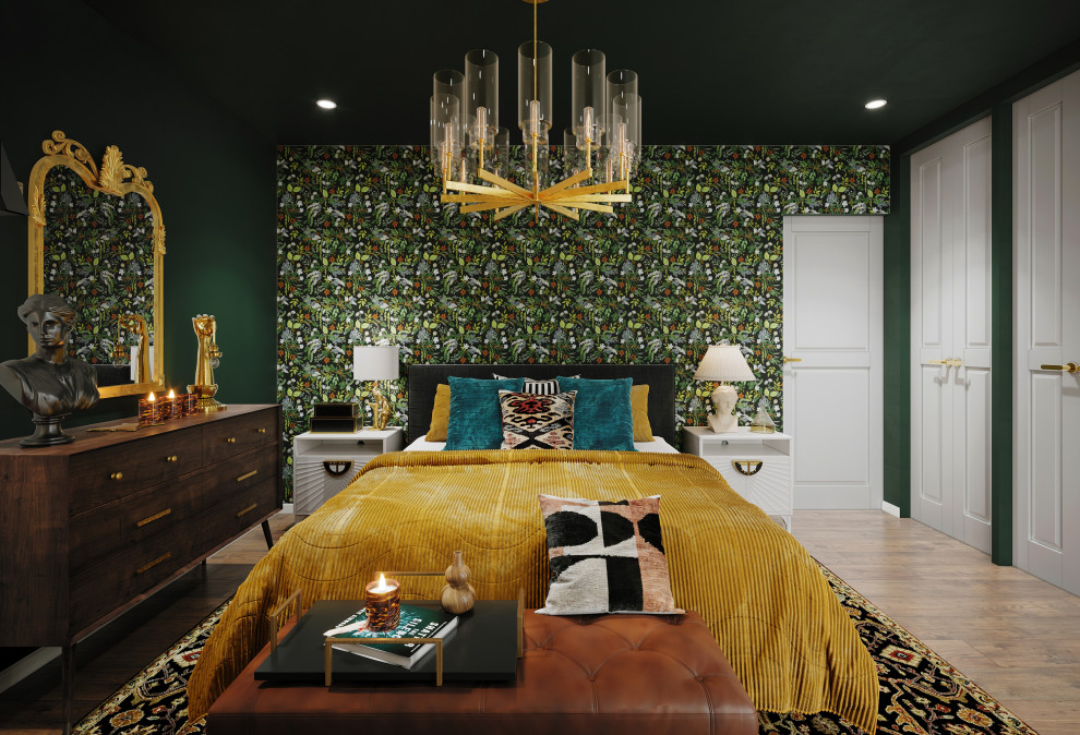 Moody Emerald Eclectc Bedroom