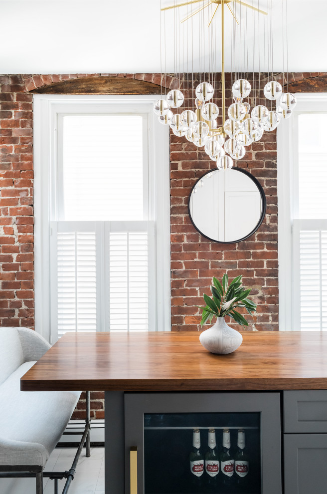 Charlestown 1880s Brownstone Kitchen - Transitional - Kitchen - Boston ...