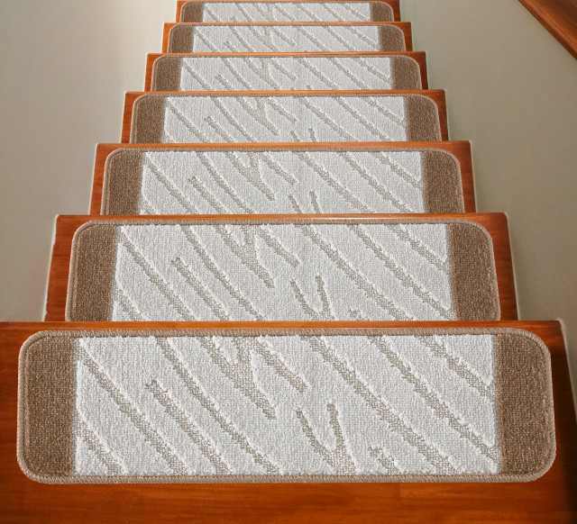 M ModArte, Nova Collection Stair Treads, Rubber Backing NonSlip