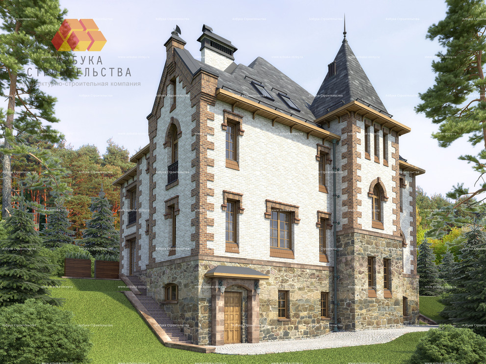 Проект дома в замковом стиле в п. Воейково