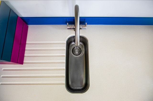 Recycled Plastic Colour Block Kitchen eclectic-kitchen