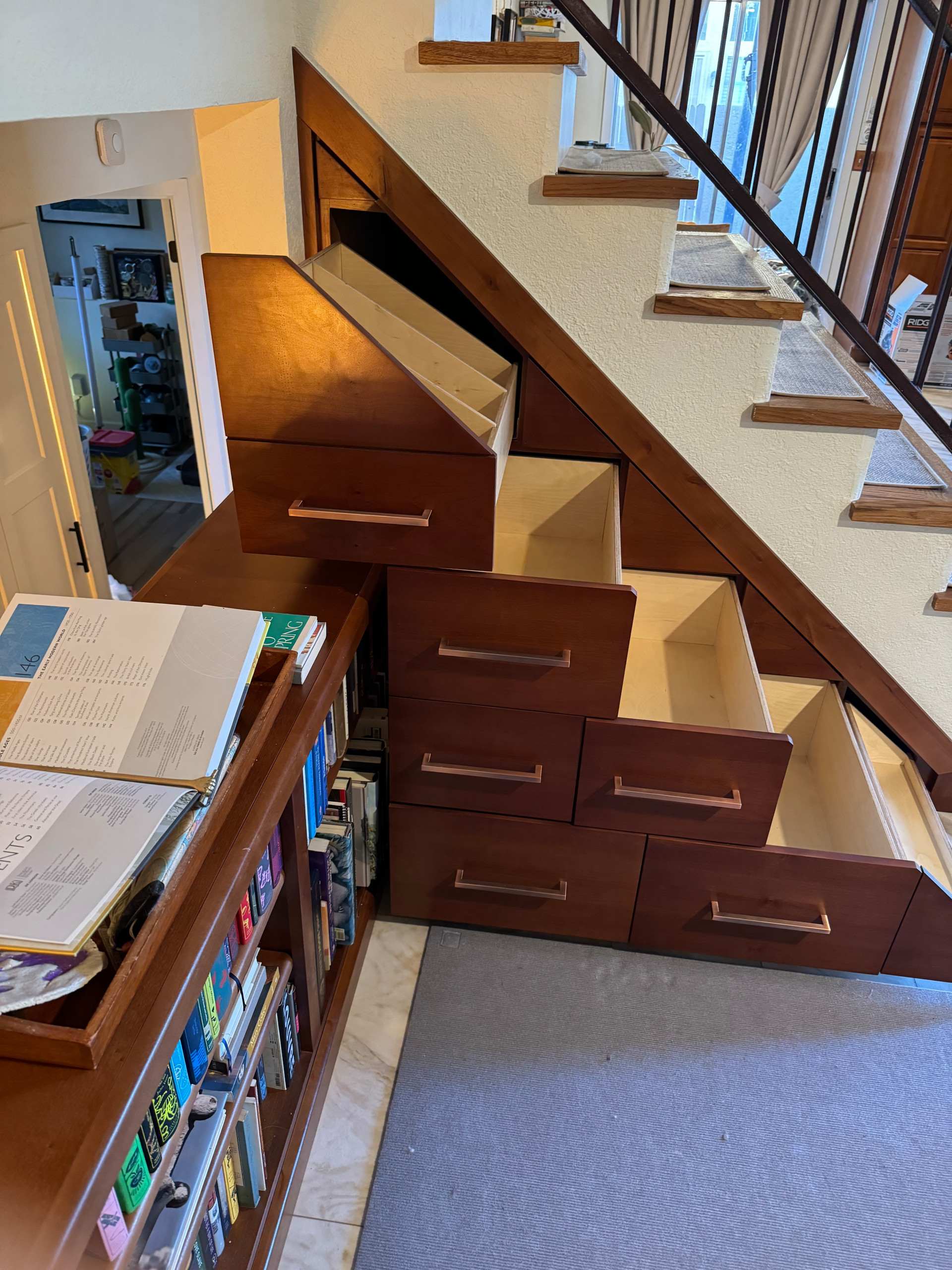 Custom Under-Staircase Cabinetry