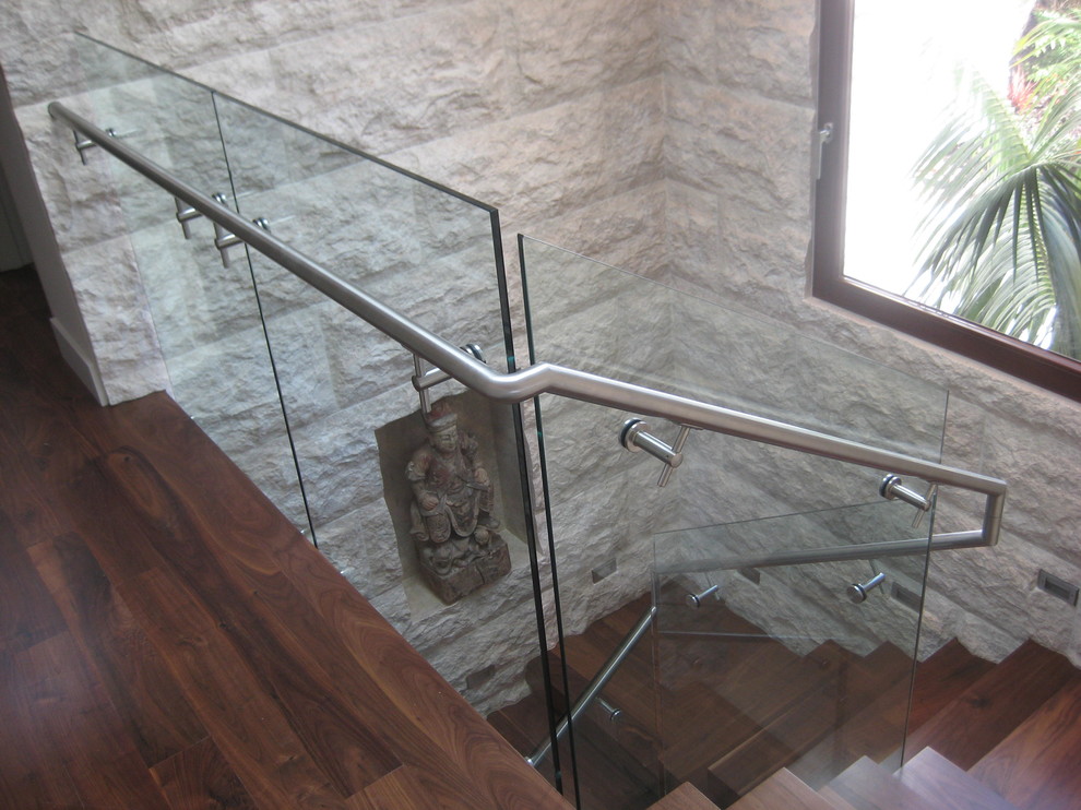 Inspiration for a contemporary staircase in San Diego.