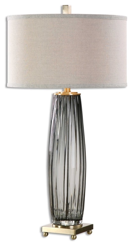 Vilminore Gray Glass Table Lamp By Designer David Frisch