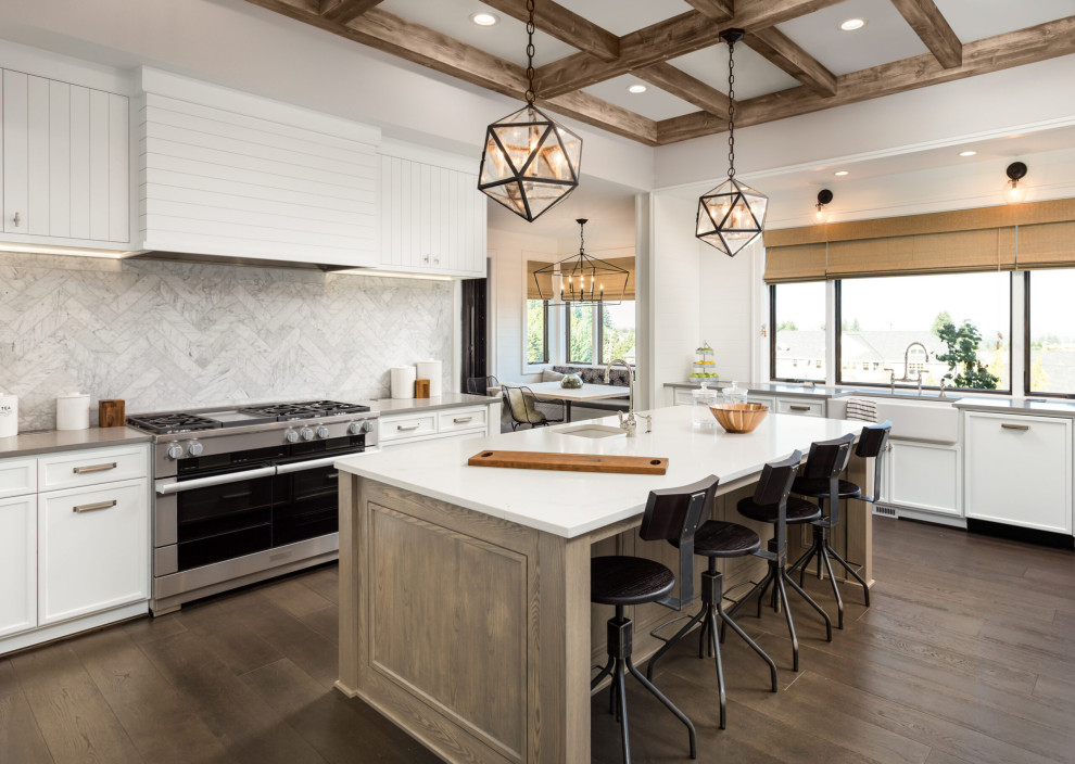 Example of a transitional kitchen design in San Diego