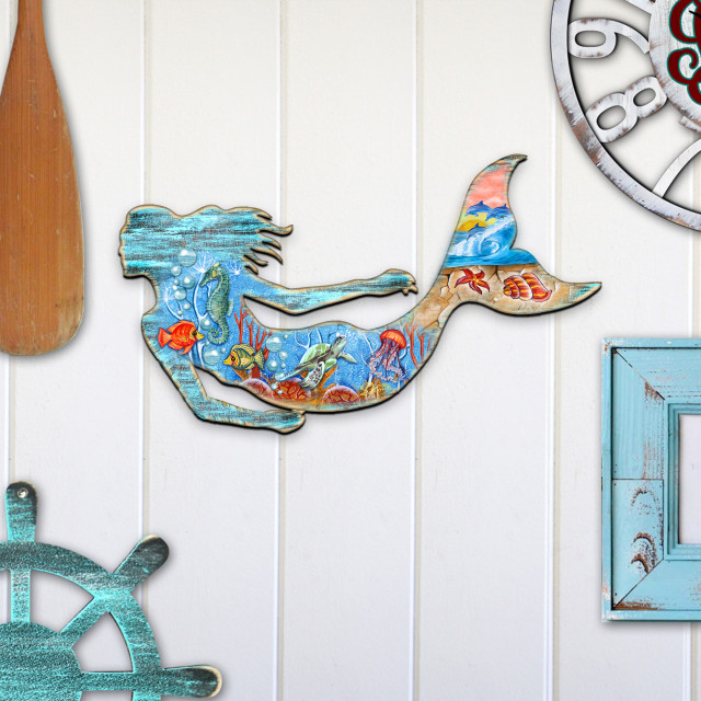 SeaWorld Mermaid Over the Door Decor - Beach Style - Outdoor Holiday ...