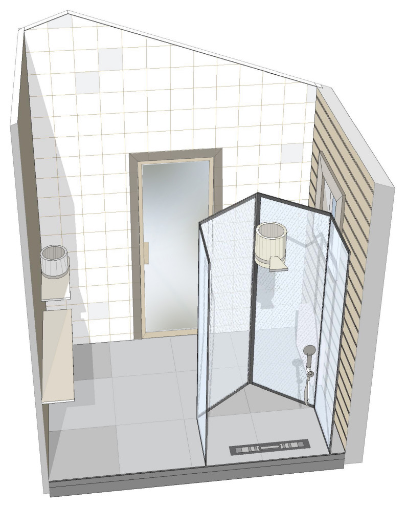 Баня с беседкой