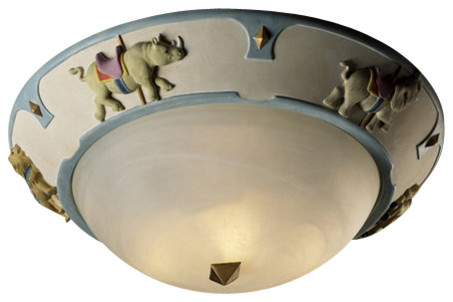 Justice Design Group KID-6197 17" Carousel Flushmount Ceiling Fixture K
