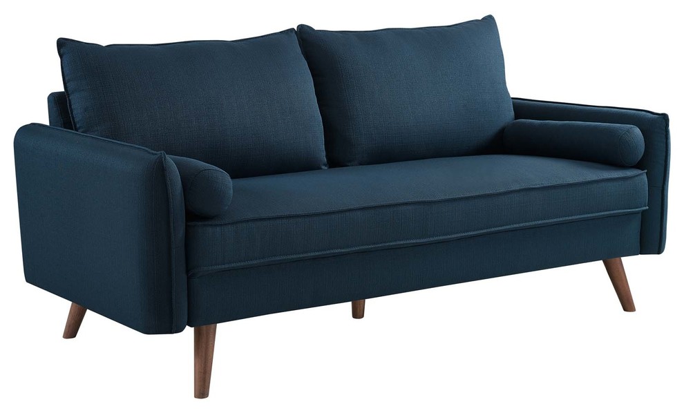 Modern Contemporary Urban Living Living Room Lounge Sofa, Navy Blue