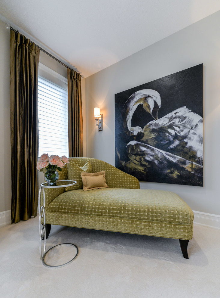 Transitional home design photo in Edmonton