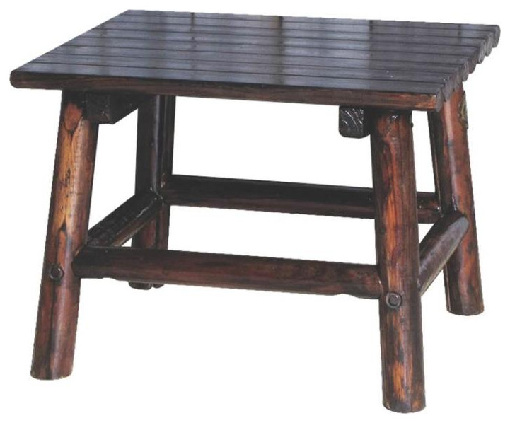 Leigh Country Tx 93723 Char Log End Table 24 Rustic Side Tables And By Life Home Houzz Leigh Country Tx 93723 Char Log End, Char Log Outdoor Furniture And Decor