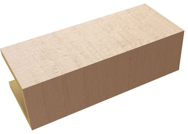 Block Woodgrain TimberThane Rafter Tail, Primed Tan, 6