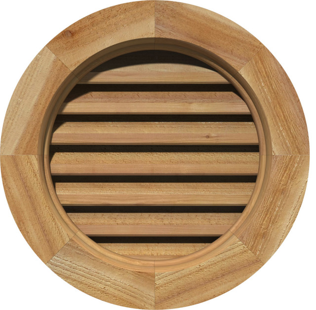 Round Wood Gable Vent Traditional Registers Grilles And Vents by