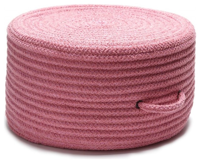 Braided Solid Chenille Pouf Round Pink Ottoman Contemporary Floor Pillows And Braided Solid Chenille Pouf Round Pink Ottoman Contemporary Floor Pillows And
