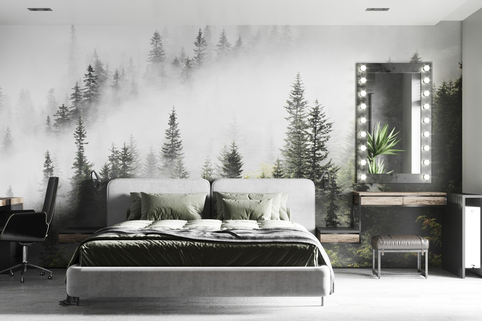 Спальная комната в стиле лофт